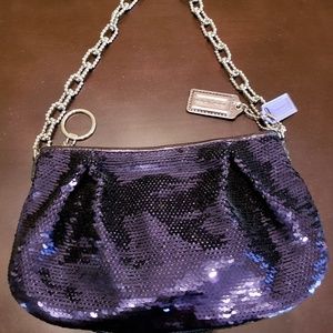 Coach Purple Sequin Clutch